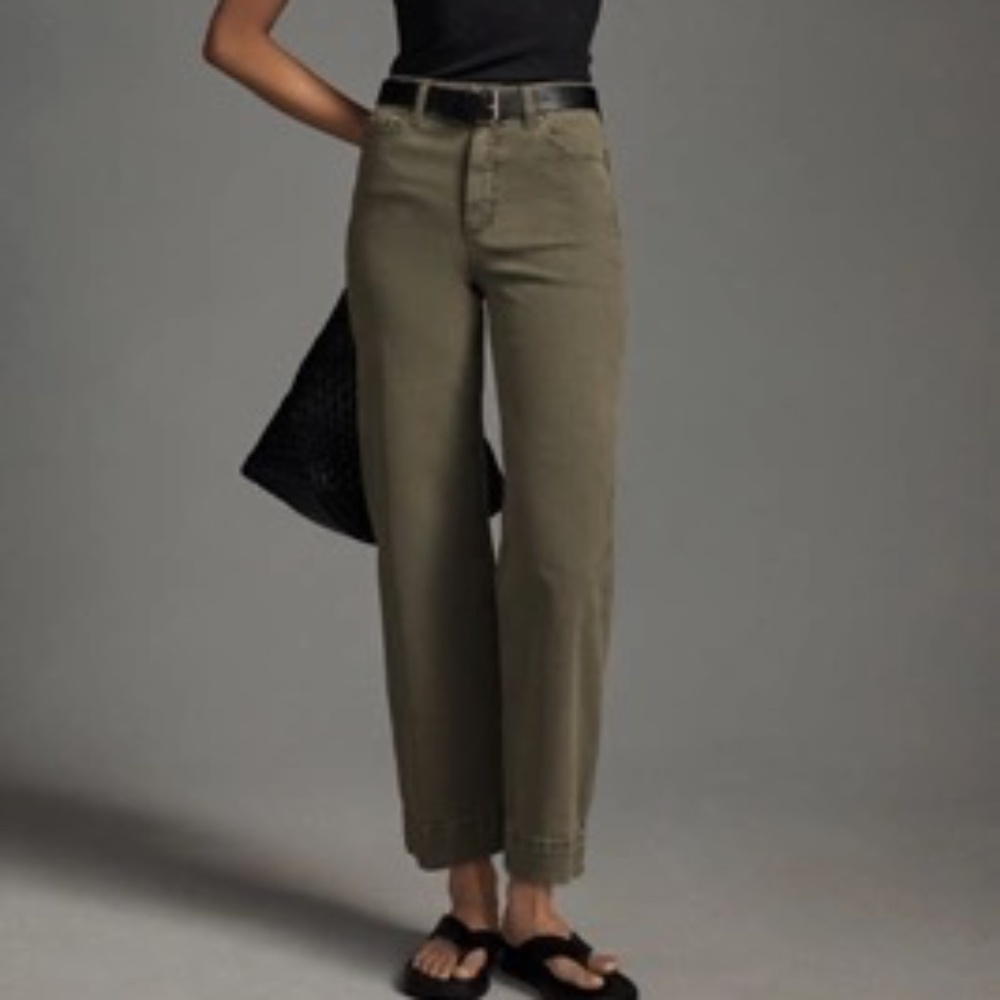 Paige Anessa High-Rise Crop Wide-Leg Jeans